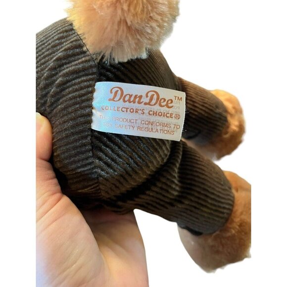 Dan Dee Collectible Bear Green Corduroy Jumpsuit with Tan Hat & Sweater - Picture 7 of 8